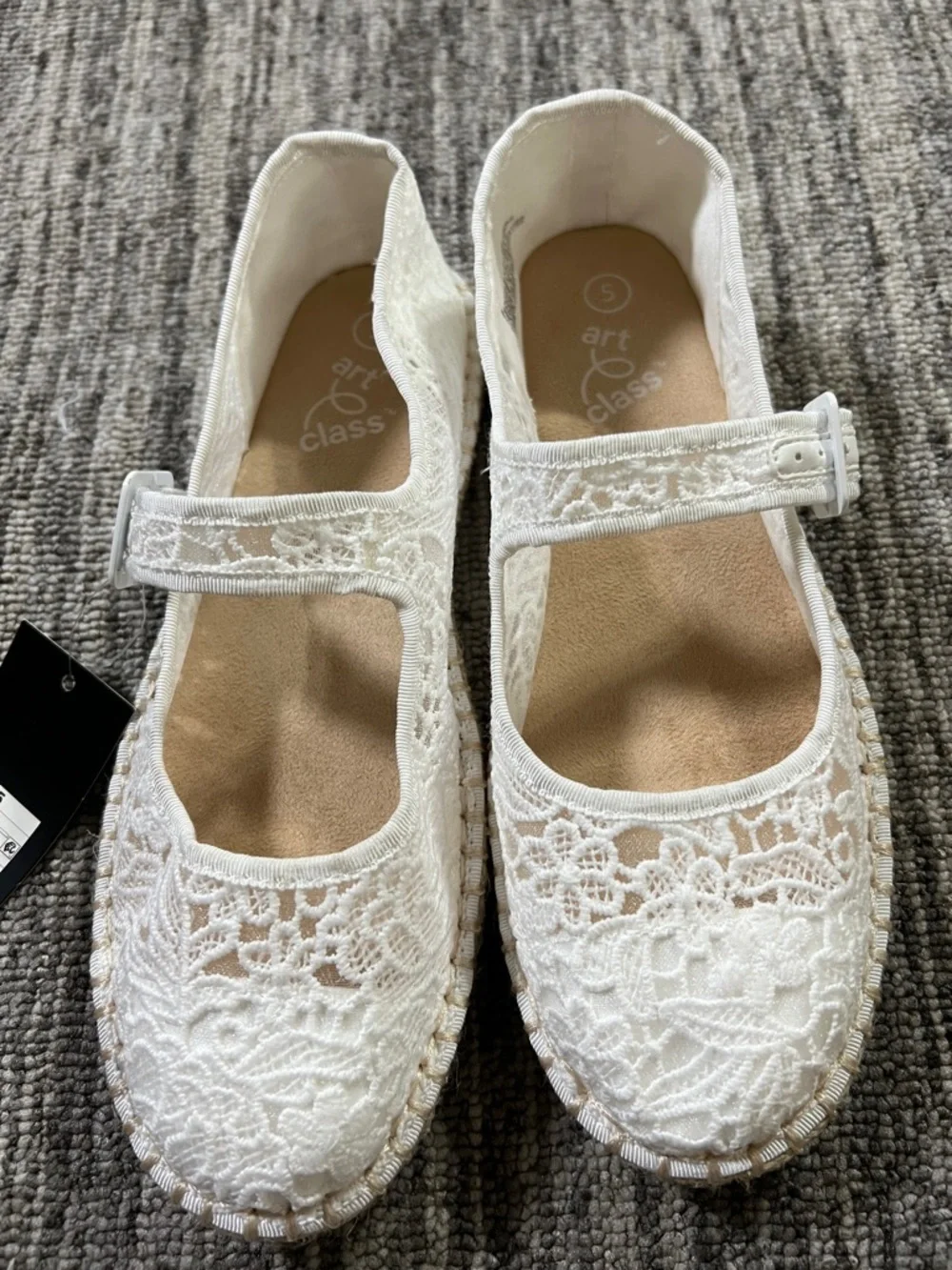 Art Class - White Lace Mary Jane Shoes for Girls Various Sizes
